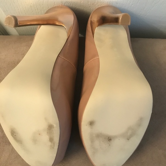Nude platform peep toe- sz7 - Picture 4 of 4